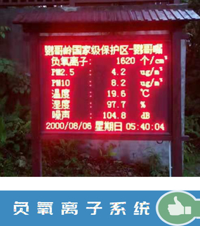 江门新会温泉度假村—负氧离子监测系统